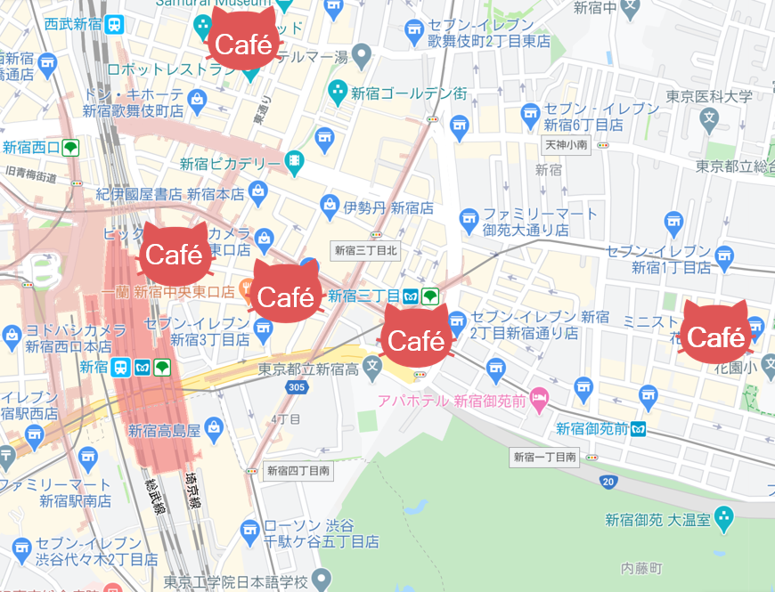 新宿猫カフェマップ